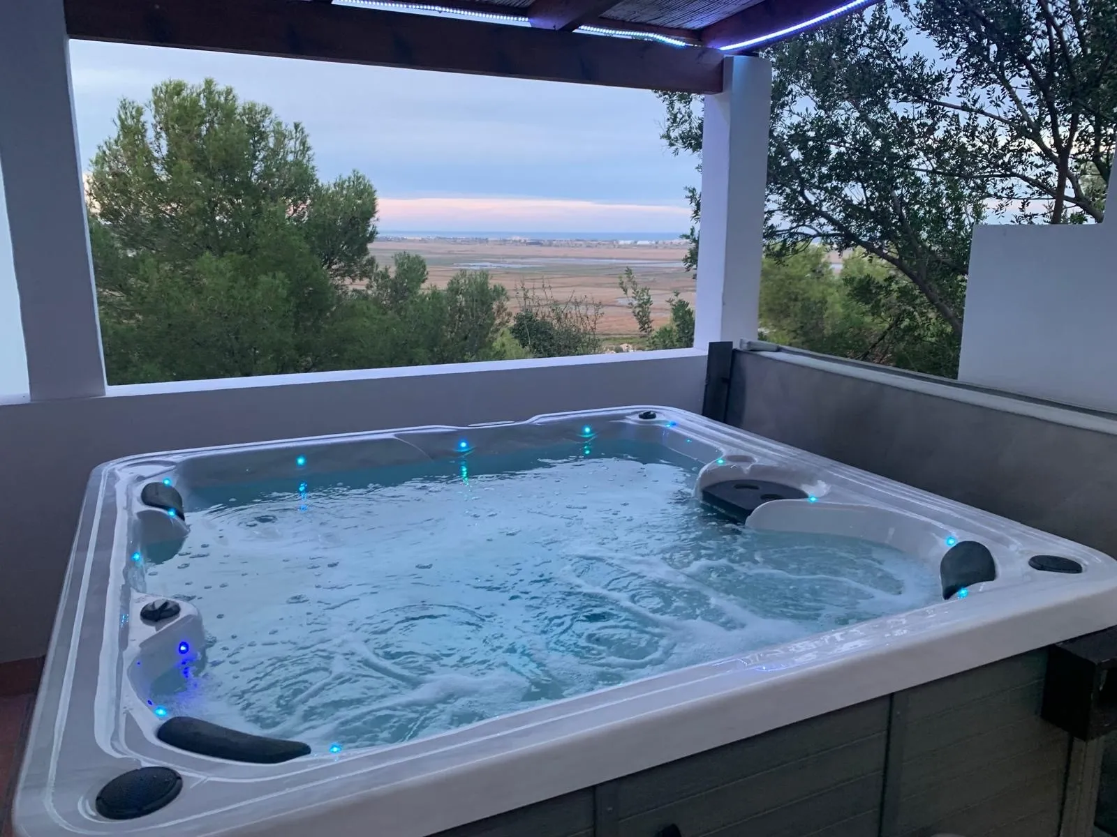 Jacuzzi extérieur vue panoramique